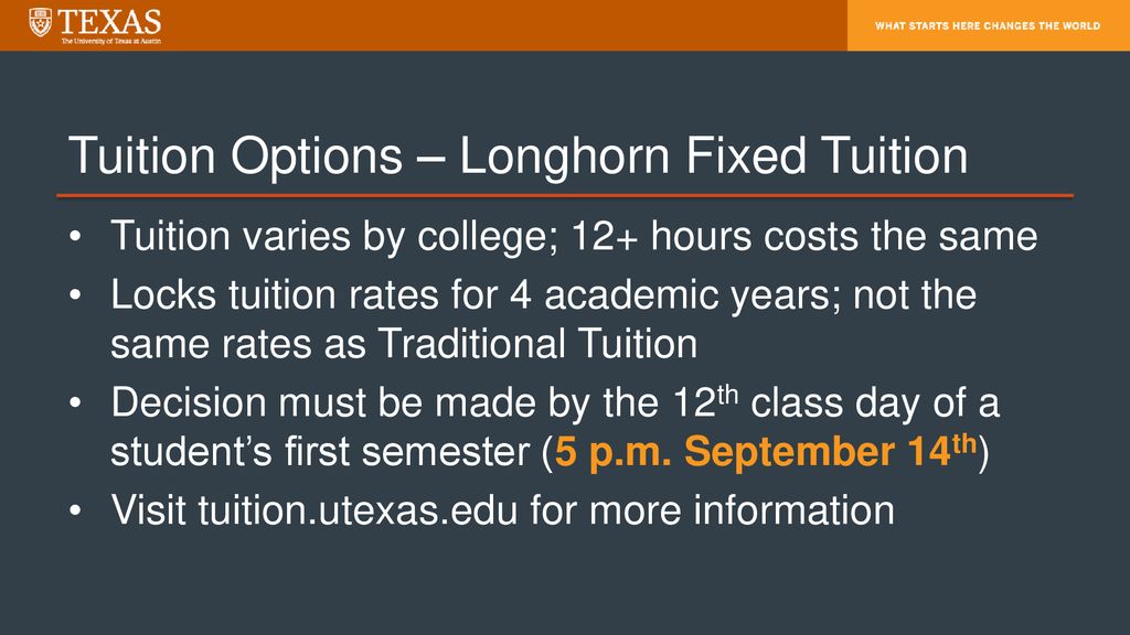 Tuition Options – Longhorn Fixed Tuition