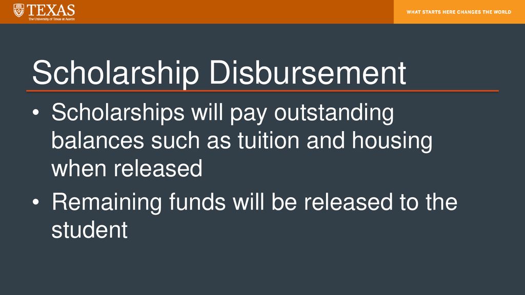 Scholarship Disbursement
