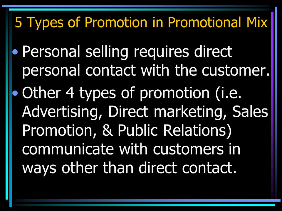 5 Types of Promotion in Promotional Mix