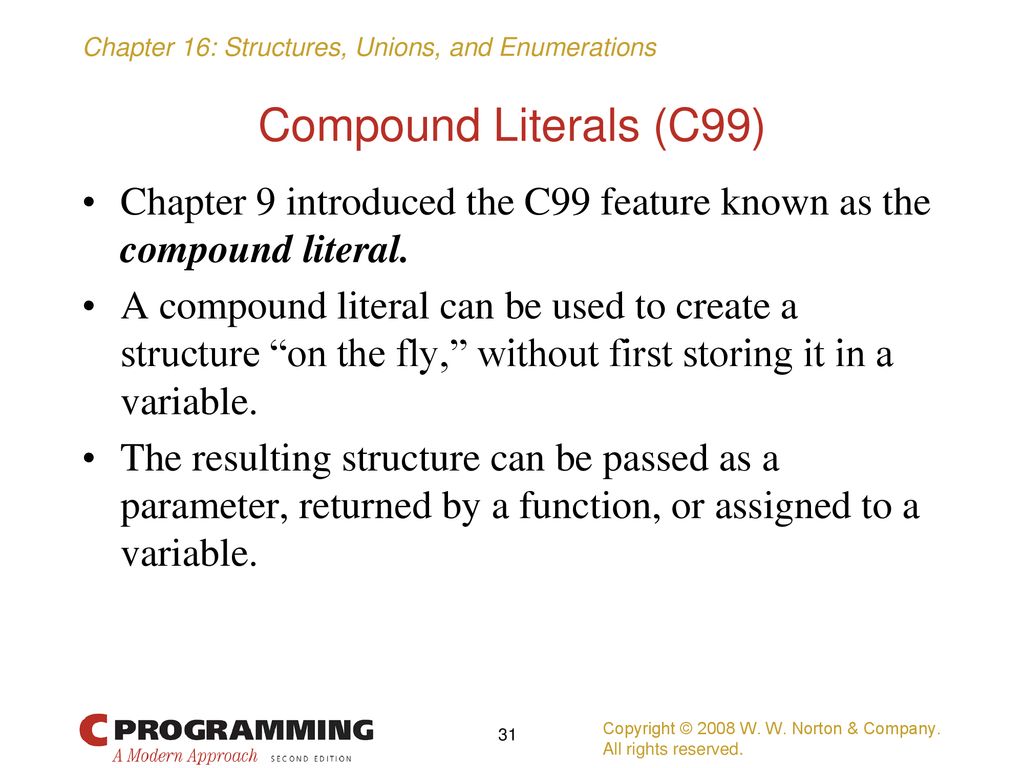 Structures, Unions, and Enumerations - ppt download