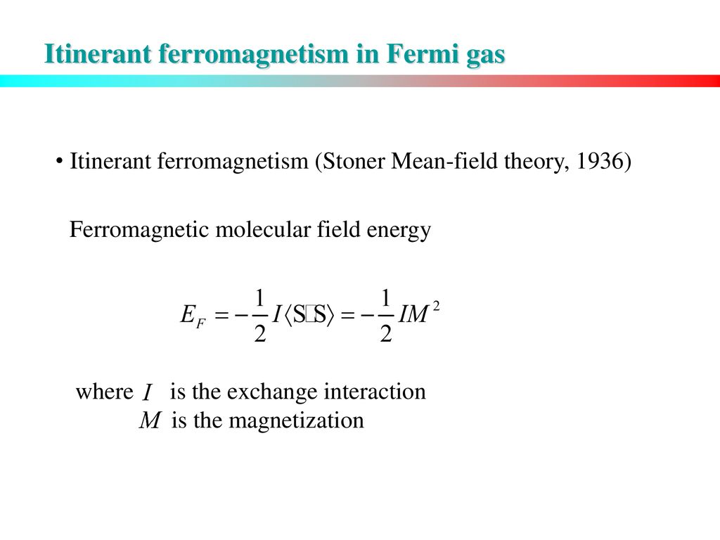 Itinerant ferromagnetism in Fermi gas