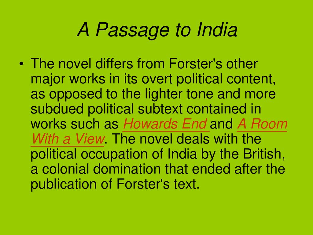 passage to india essay