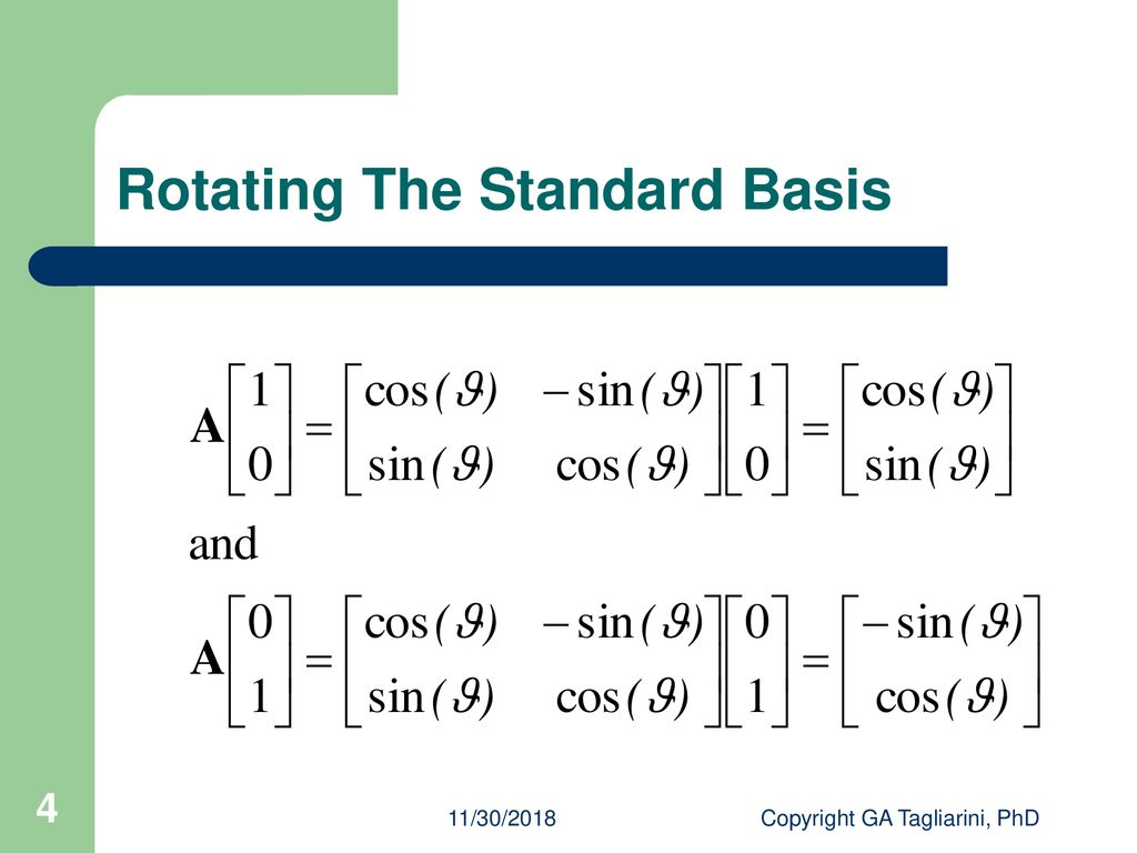 Rotating The Standard Basis