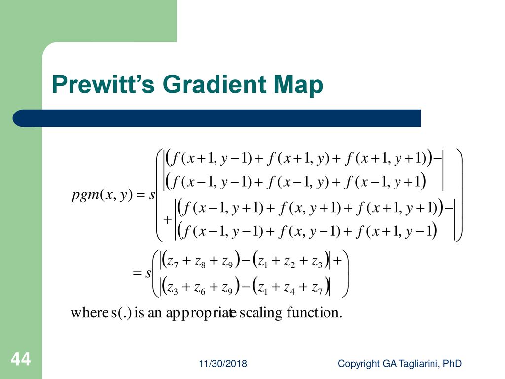 Prewitt’s Gradient Map