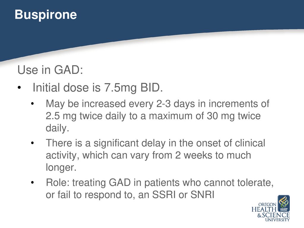 Pharmacologic considerations in the treatment of anxiety disorders
