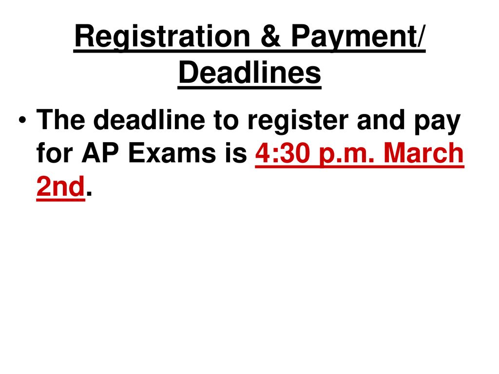 Registering for AP Exams ppt download