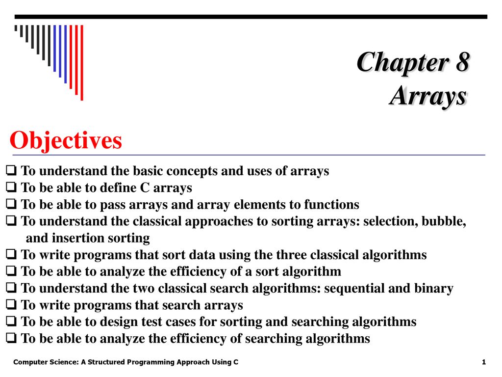 Chapter 8 Arrays Objectives - ppt download