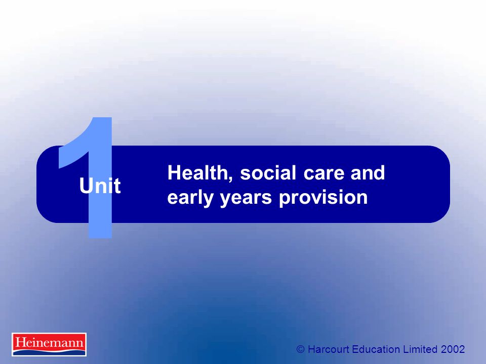 Health, social care and early years provision