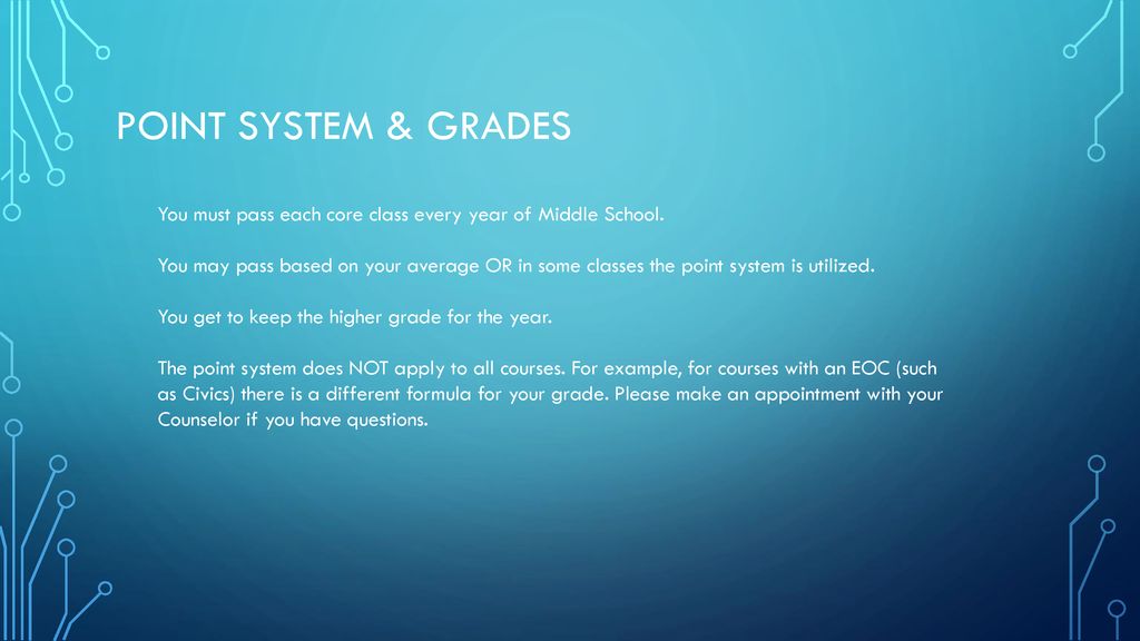 Middle school requirements ppt download