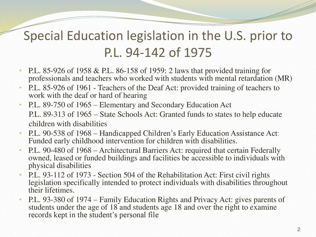 education for all handicapped children act