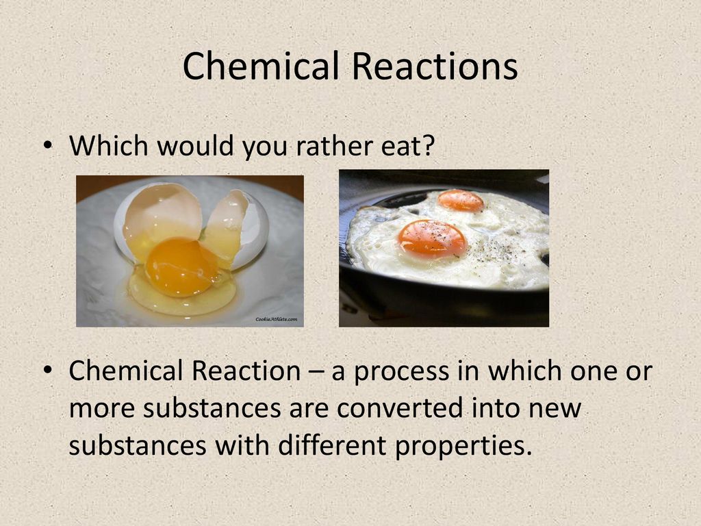 Cooking An Egg Chemical Change
