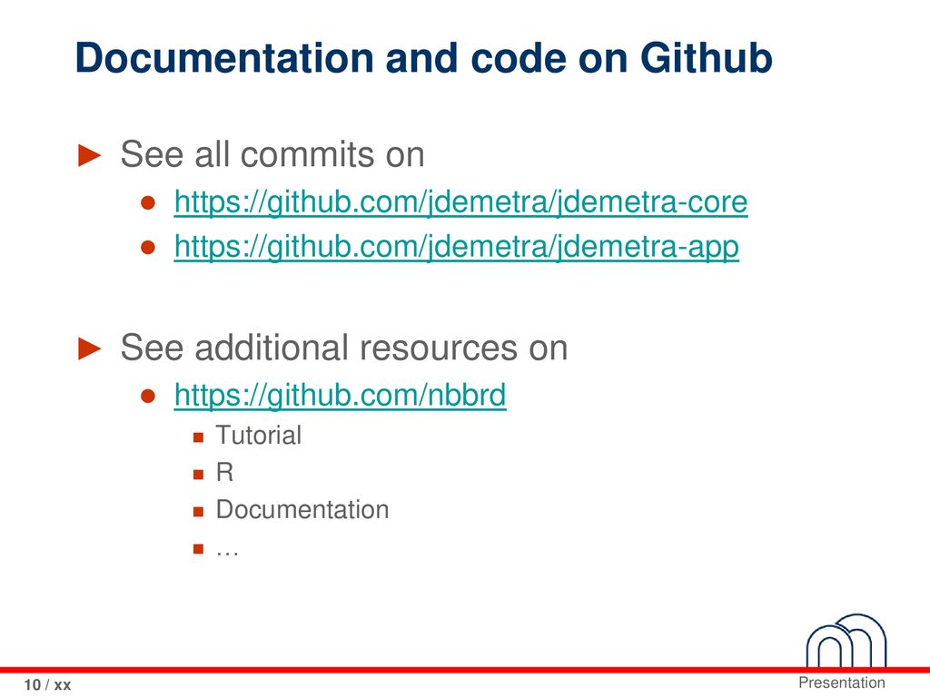 Documentation and code on Github