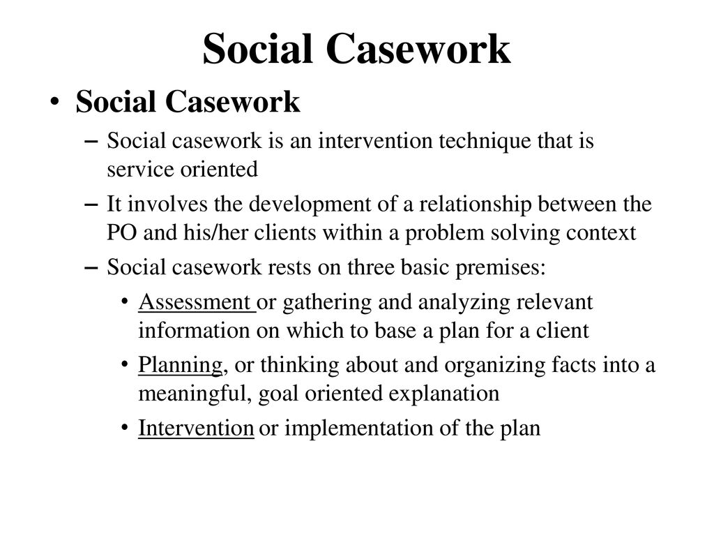 Social Casework Social Casework
