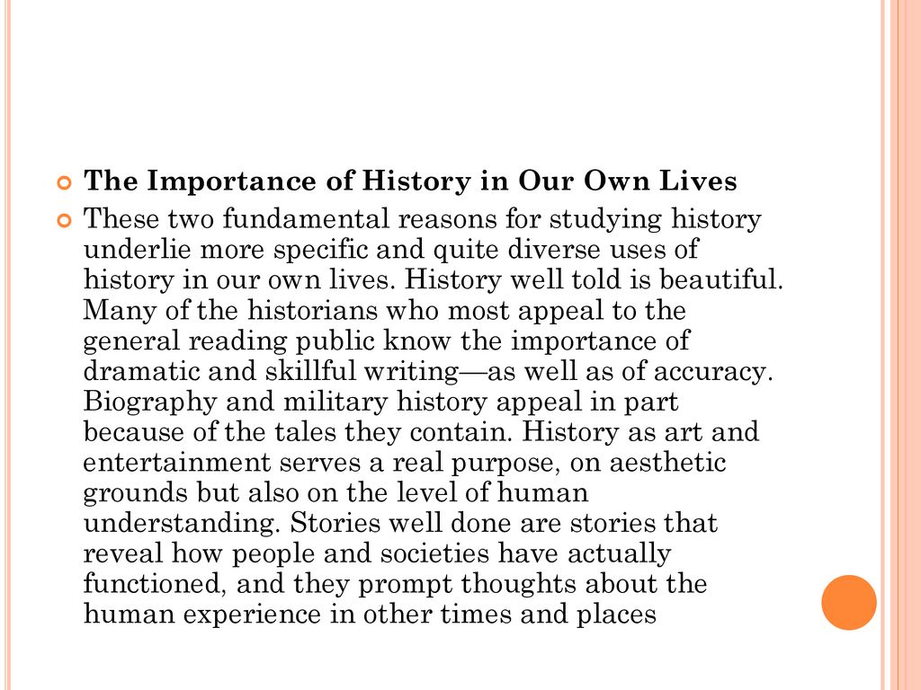 informative essay about why learning history is important