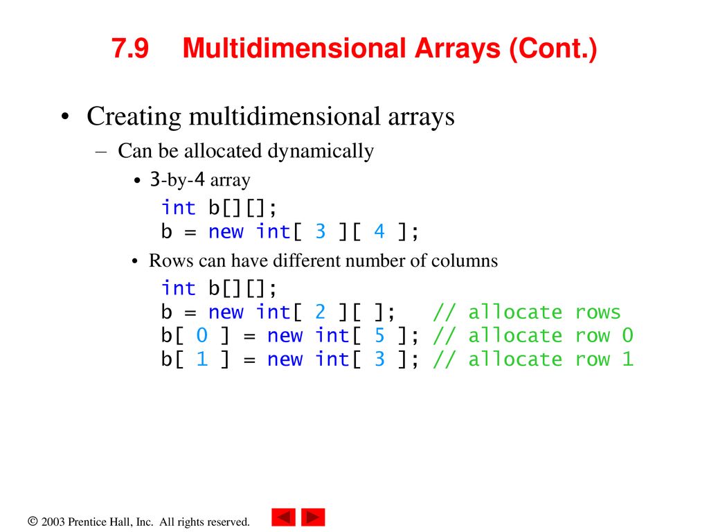 Chapter 7 - Arrays Outline 7.1 Introduction 7.2 Arrays 7.3 Declaring ...
