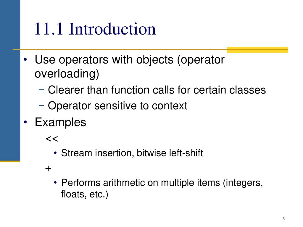 Operator Overloading; String and Array Objects - ppt download