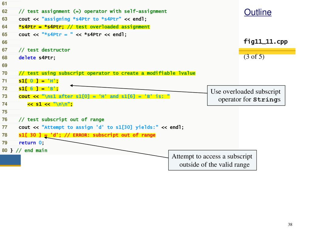 Operator Overloading; String and Array Objects - ppt download