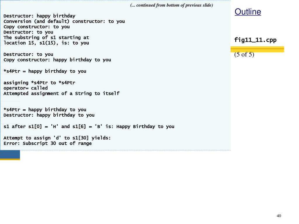 Operator Overloading; String and Array Objects - ppt download