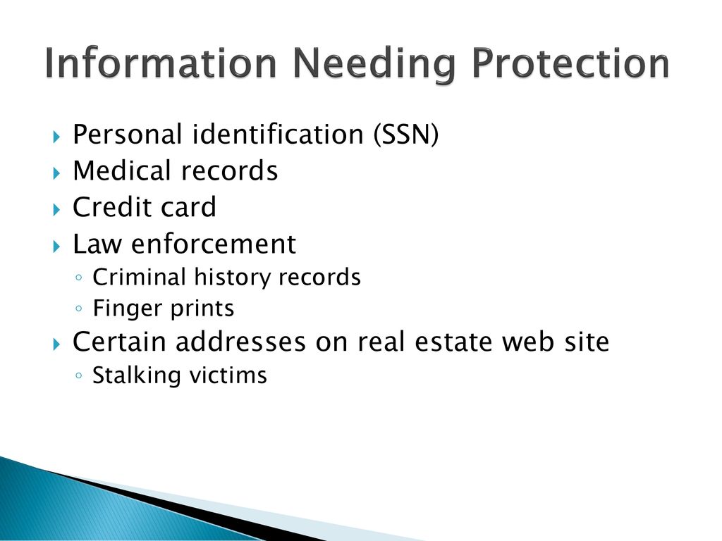 Information Needing Protection