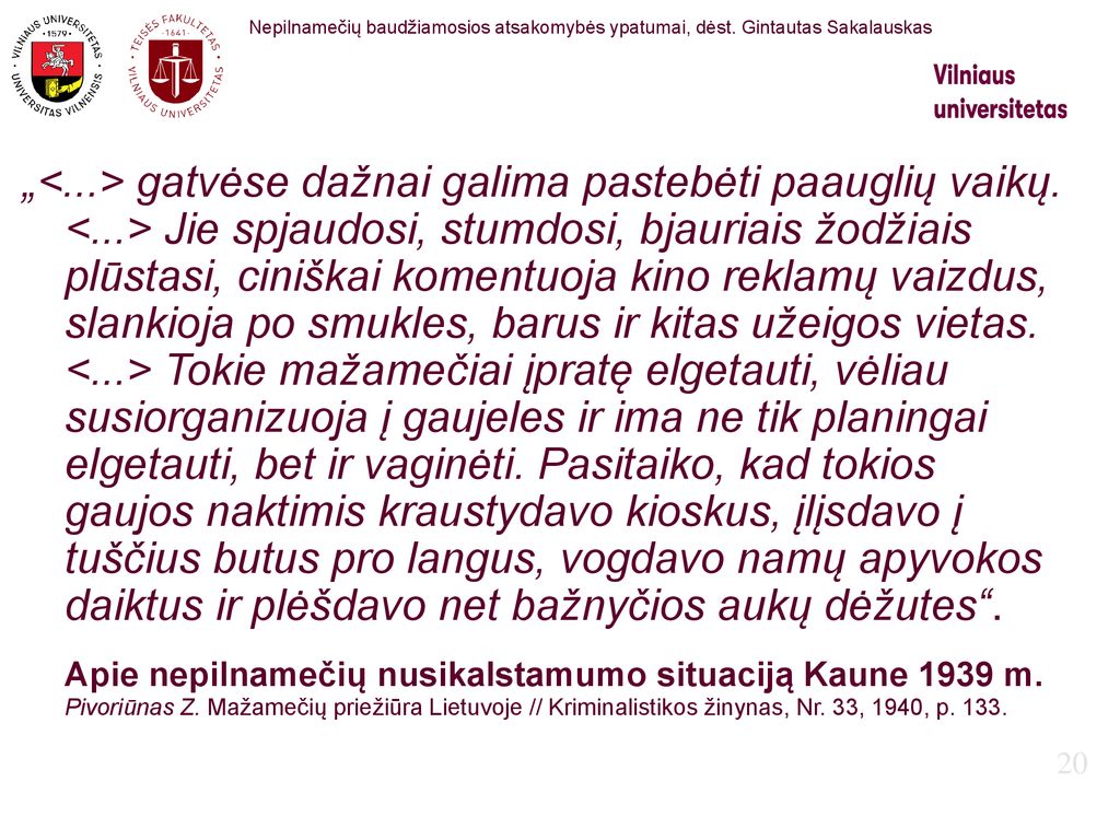 Nepilnamečių Baudžiamosios Atsakomybės Ypatumai Dėst - Ppt Download