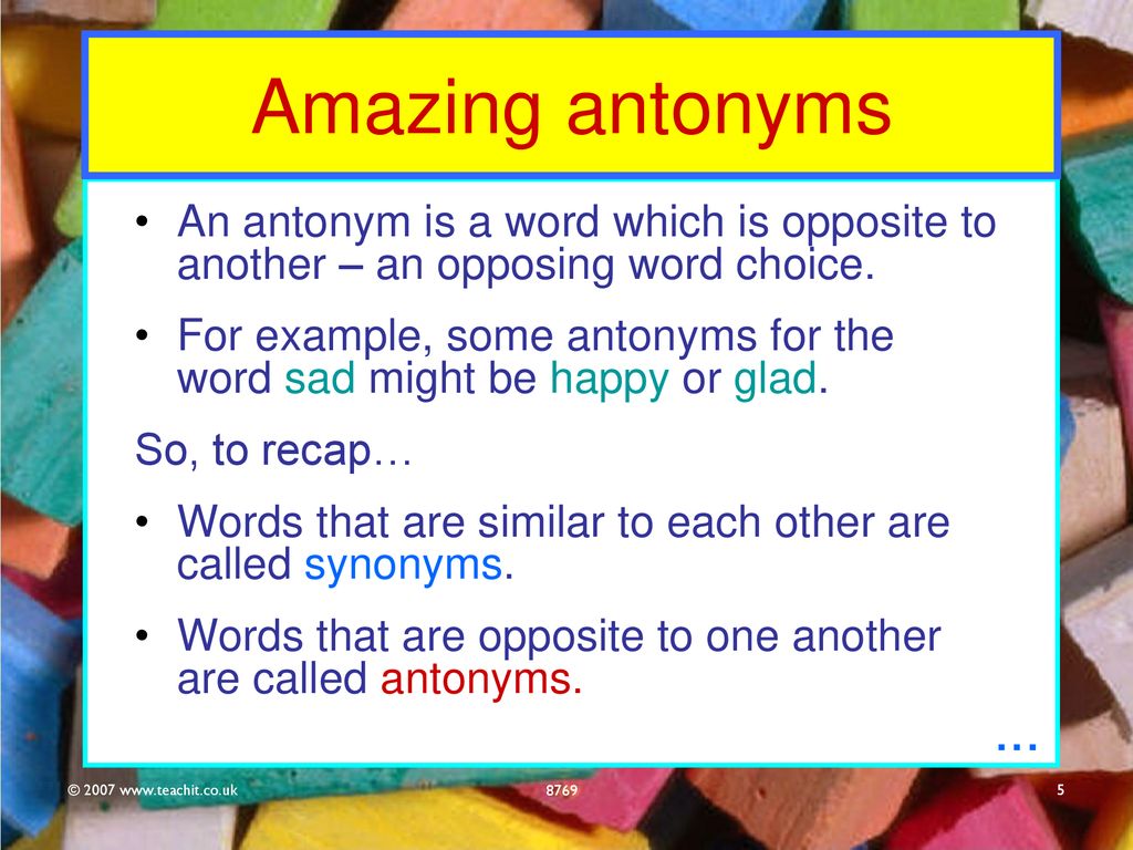 Identifying and using synonyms and antonyms ppt download