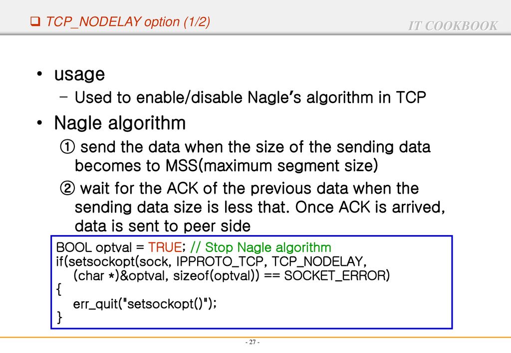 Chapter 07 socket options ppt download