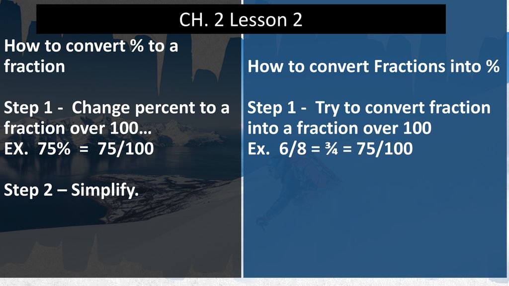 Large image slide ch 2 lesson 2 how to convert to a fraction ppt