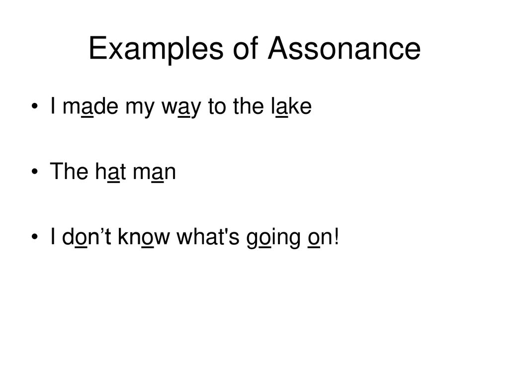 Consonance examples for kids