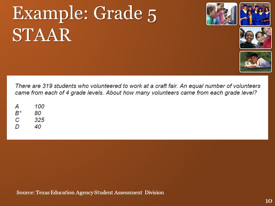 Example: Grade 5 STAAR