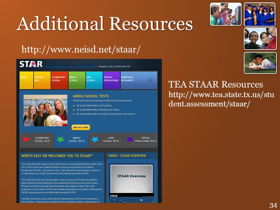 Additional Resources   TEA STAAR Resources