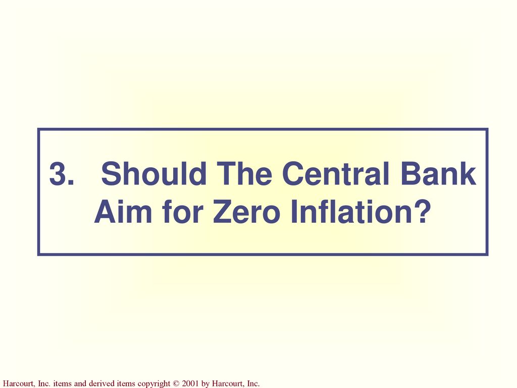 should the central bank aim for zero inflation