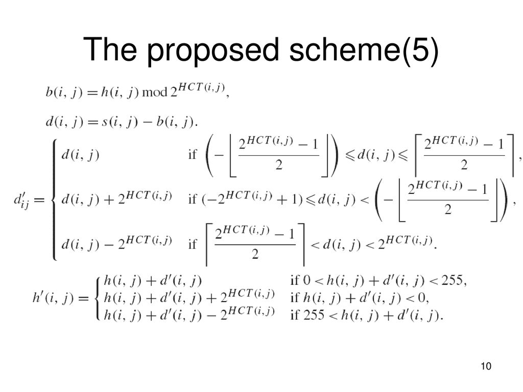 The proposed scheme(5)