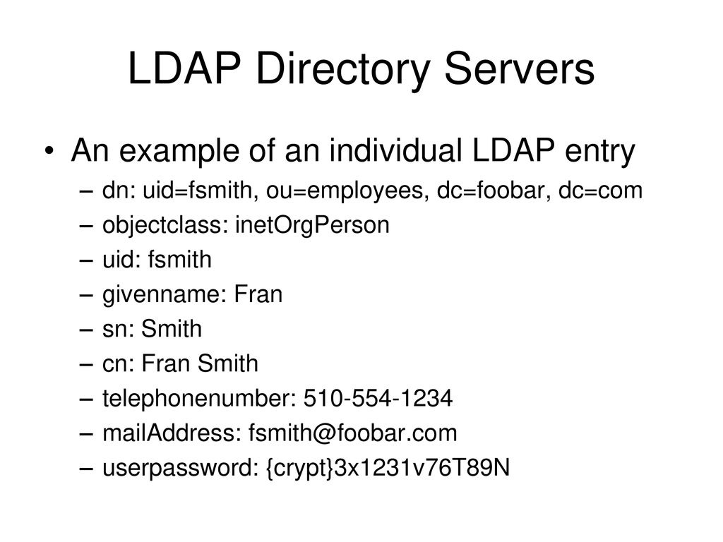 CEG 2400 Fall 2012 Directory Services - LDAP - ppt download