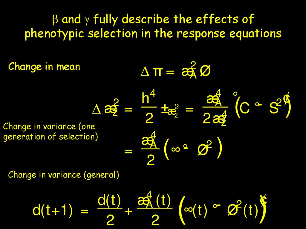 Individual Fitness And Measures Of Univariate Selection Ppt Download