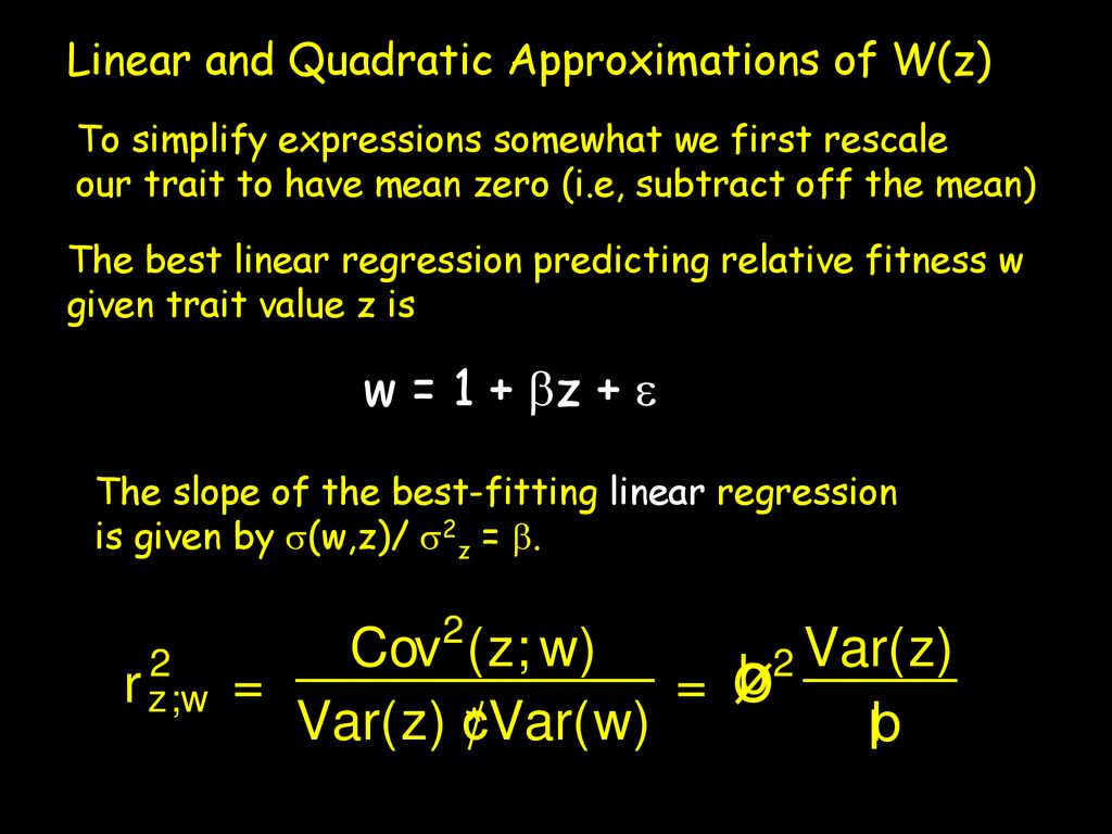 Individual Fitness And Measures Of Univariate Selection Ppt Download