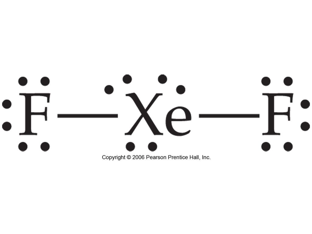 Lewis structure for XeF2. 