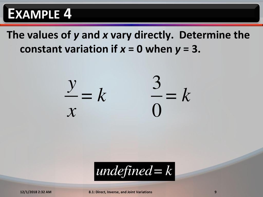 8 1 Direct Inverse And Joint Variations Ppt Download