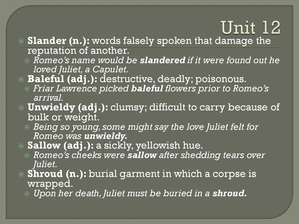 Unit 12 Vocabulary Test 3/9 Units 11 and ppt download