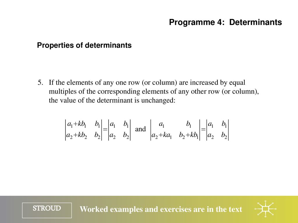 Programme 4 determinants ppt download