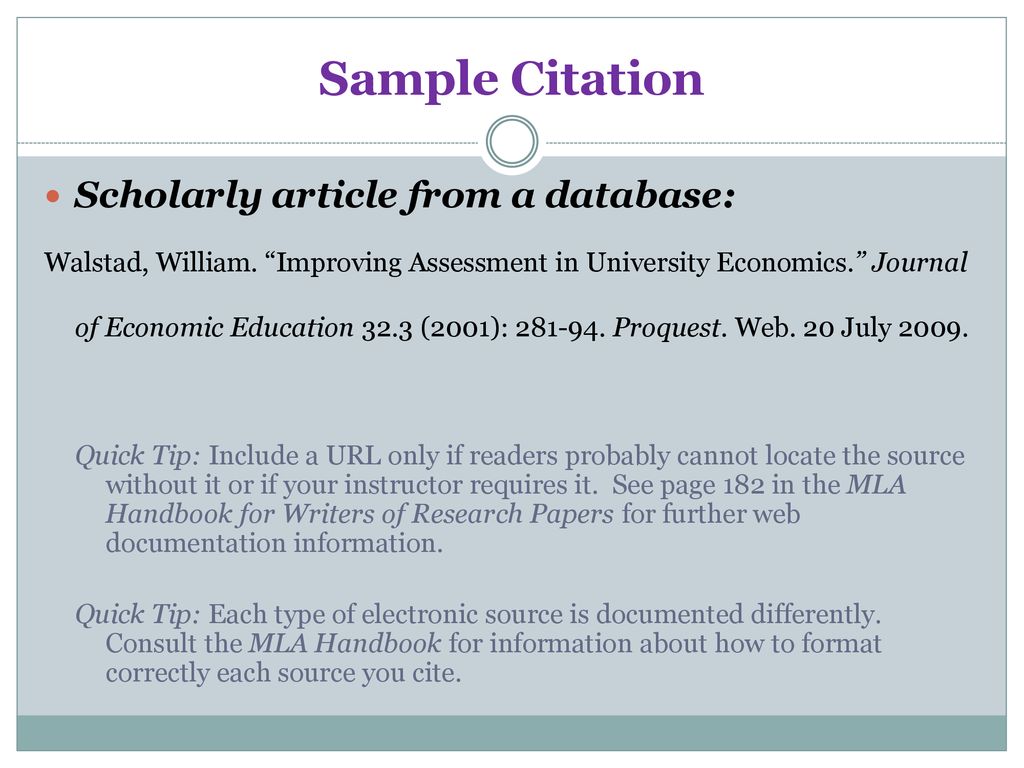 Documentation in MLA Format - ppt download