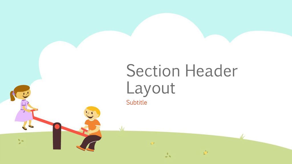 Section Header Layout Subtitle