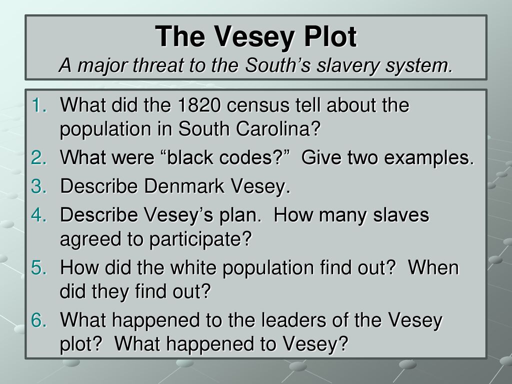 The Denmark Vesey Insurrection Ppt Download the-denmark-vesey-insurrection-ppt-download