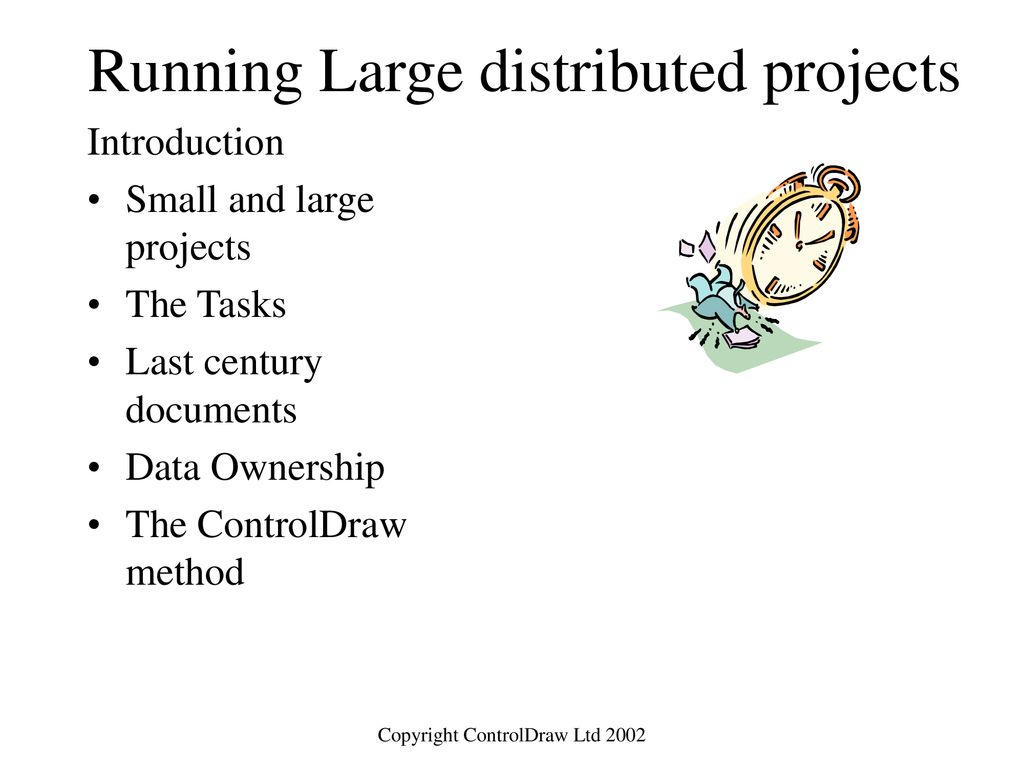 Running Large distributed projects - ppt download