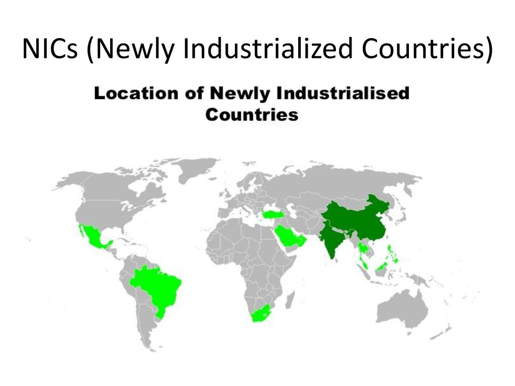 Индустриальные страны кратко. Новые индустриальные страны. Страны новые индустриальные страны. Страны НИС на карте.