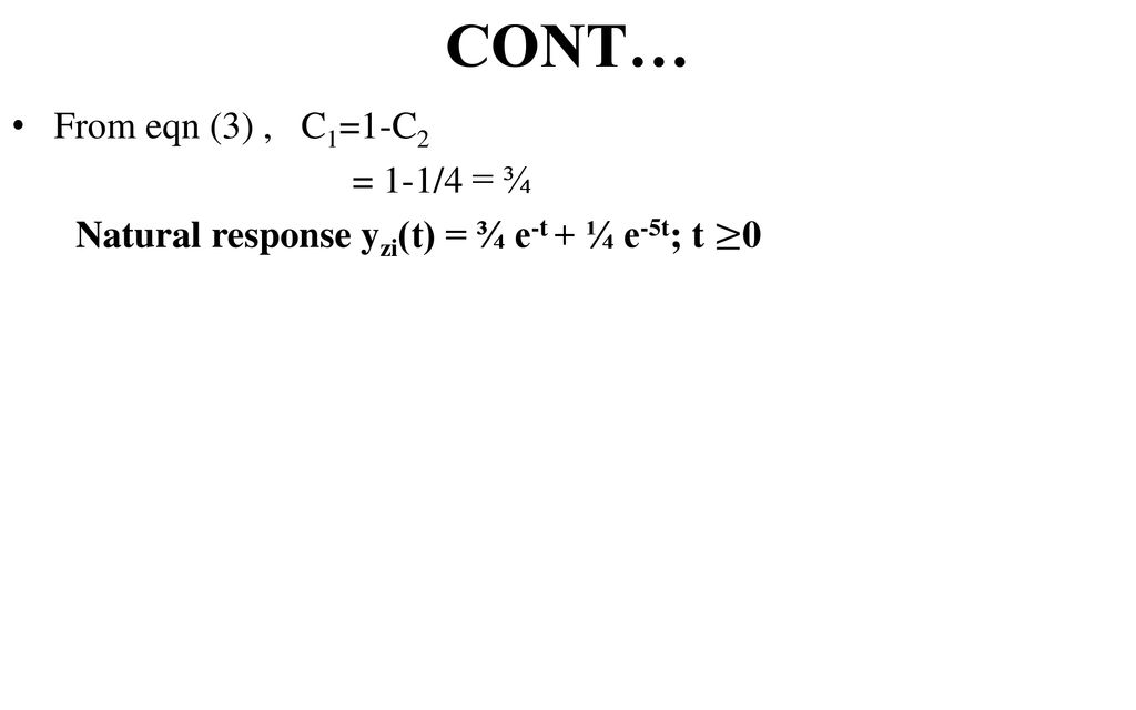 Linear Time Invarient Continuous Time Systems Ppt Download