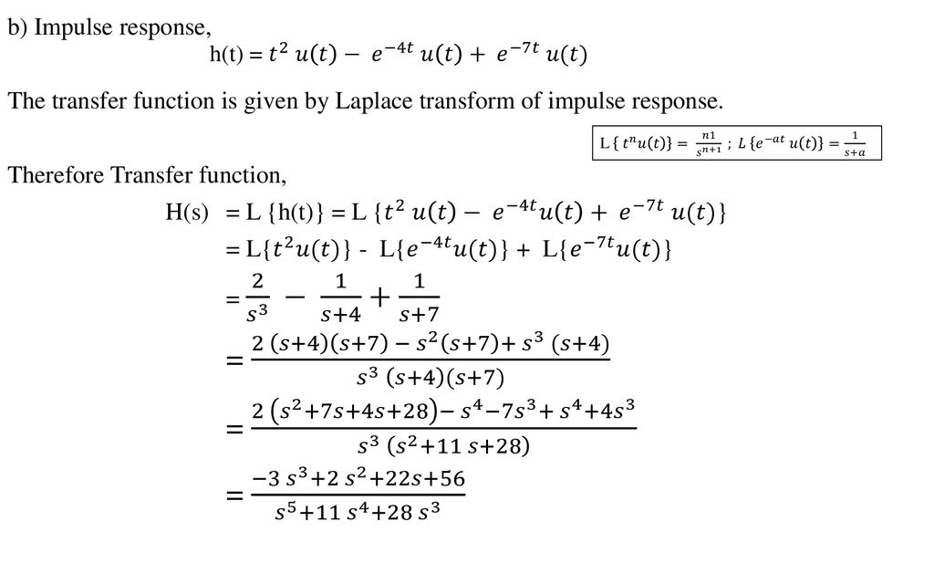 Linear Time Invarient Continuous Time Systems Ppt Download