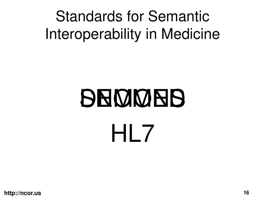 Standards for Semantic Interoperability in Medicine