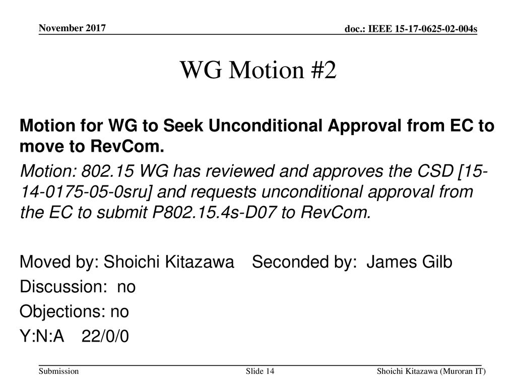 November 2017 WG Motion #2.