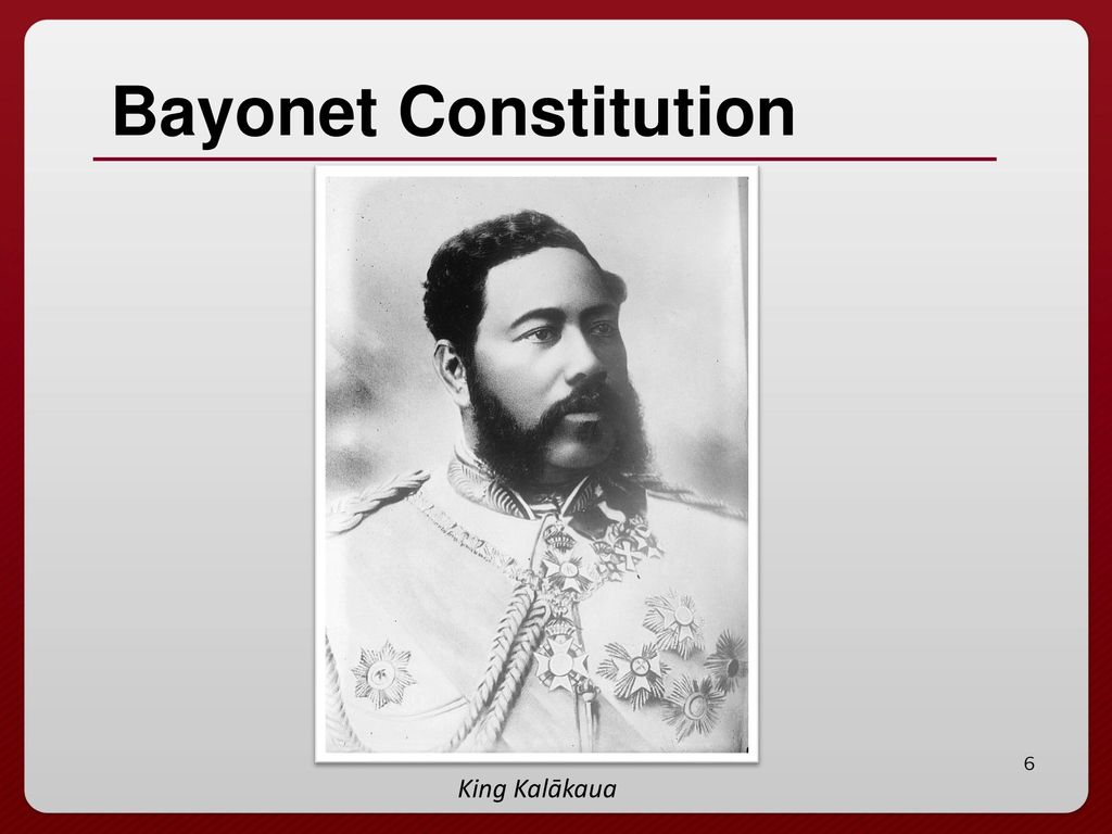 Bayonet Constitution King Kalākaua