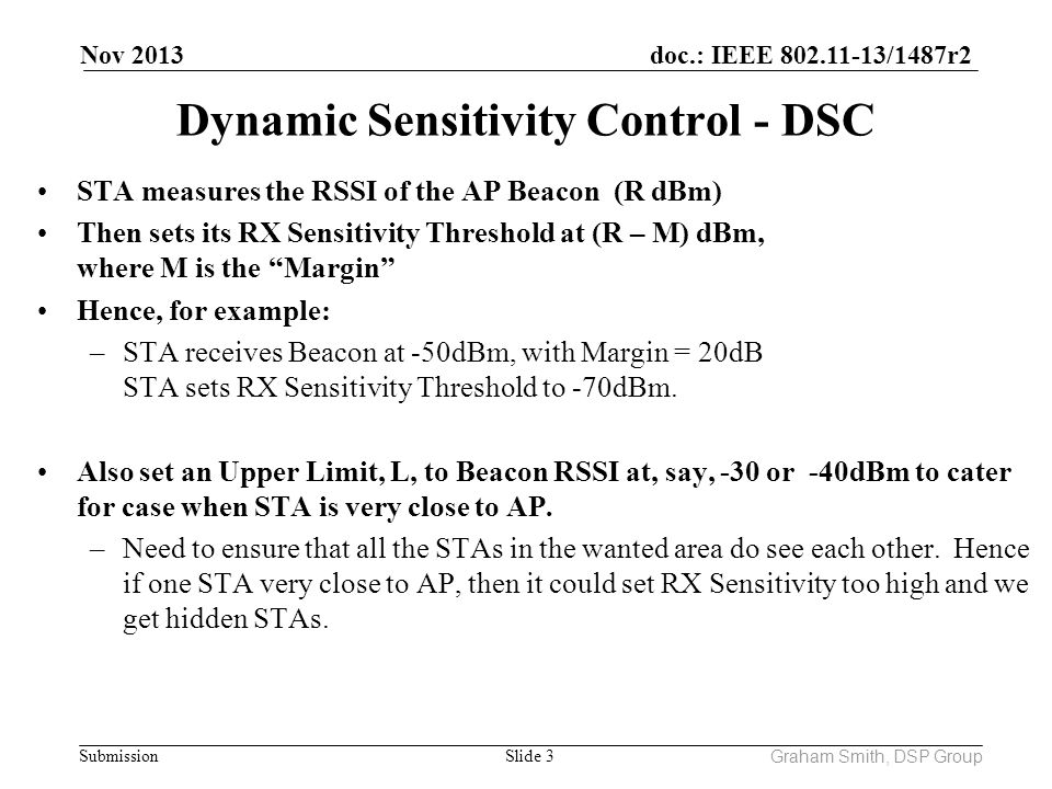 Dynamic Sensitivity Control - DSC